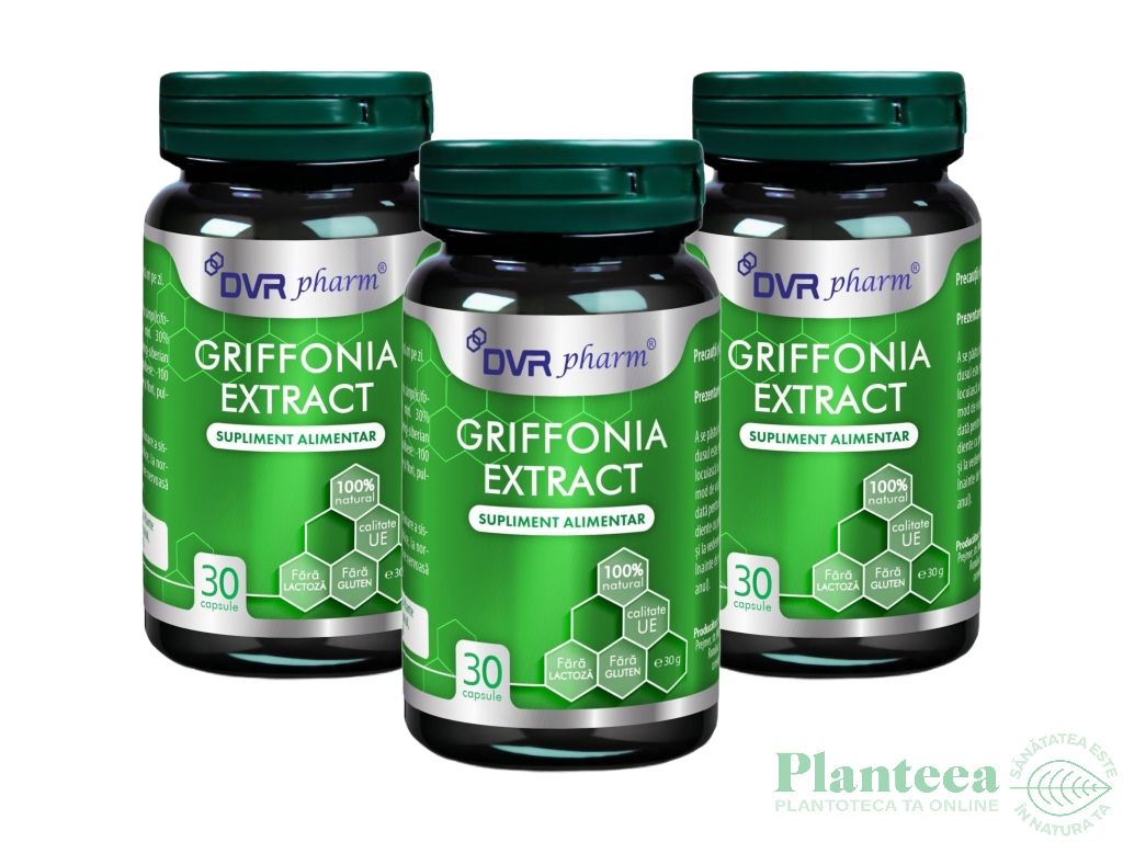 Pachet Griffonia extract 5 HTP 3x30cps - DVR PHARM