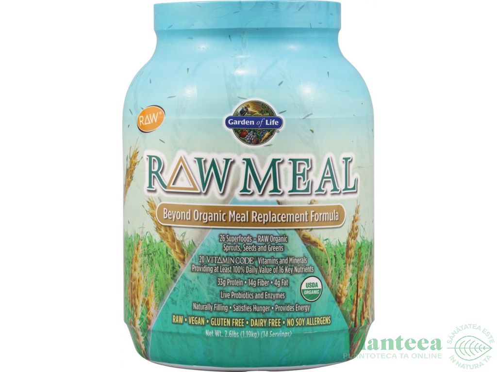Raw meal natur eco 1190g - GARDEN OF LIFE