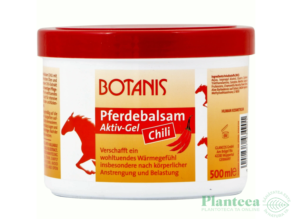 Gel puterea calului aktiv chilli 500ml - BOTANIS