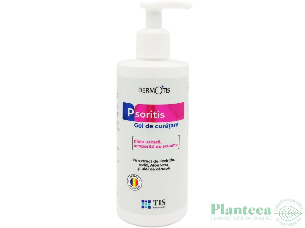 Gel curatare fata corp piele uscata PsoriTis 300ml - TIS