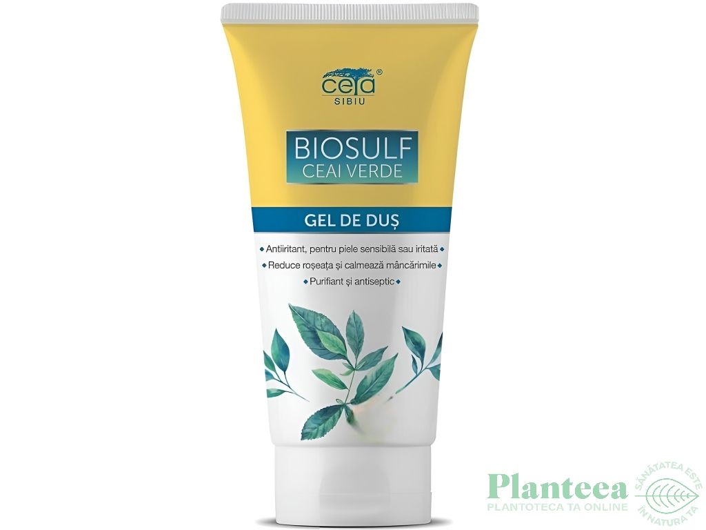 Gel dus BioSulf ceai verde 200ml - CETA SIBIU