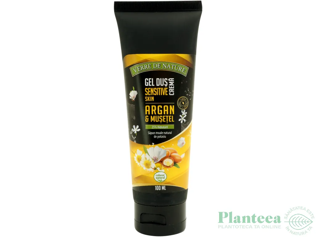 Gel dus crema miere argan musetel Sensitive Skin 100ml - VERRE DE NATURE
