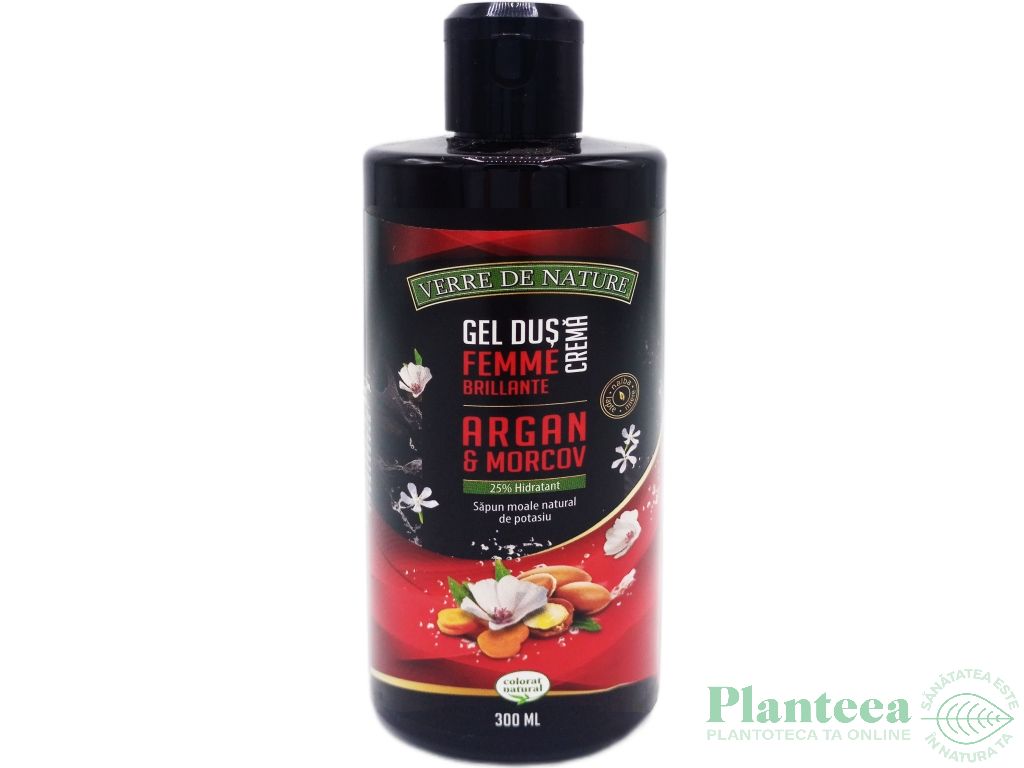 Gel dus crema miere argan morcov Femme Brillante 300ml - VERRE DE NATURE