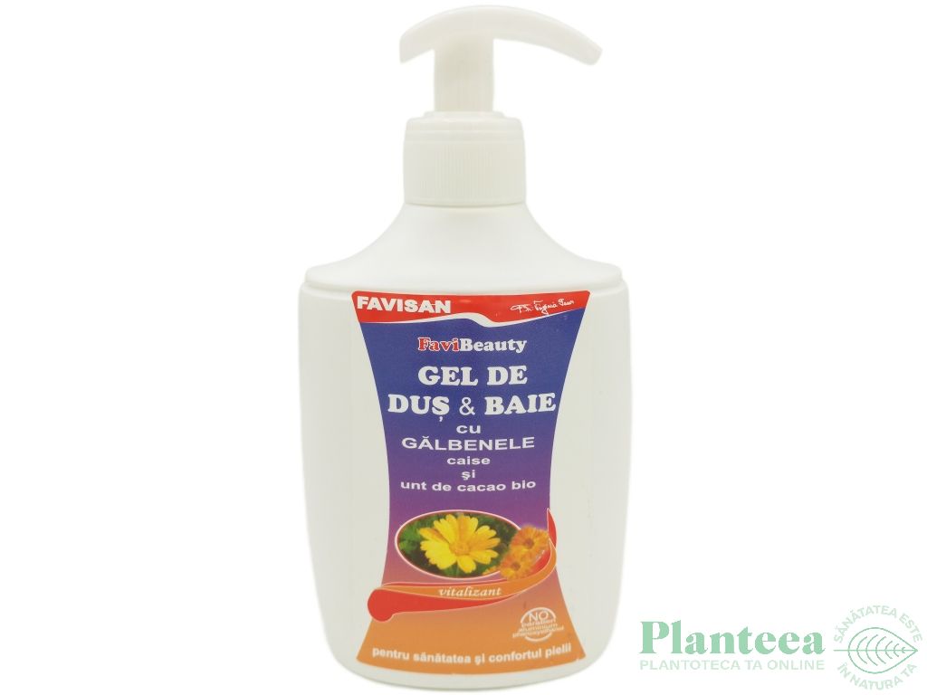 Gel dus baie Vitalizant galbenele caise 300ml - FAVISAN