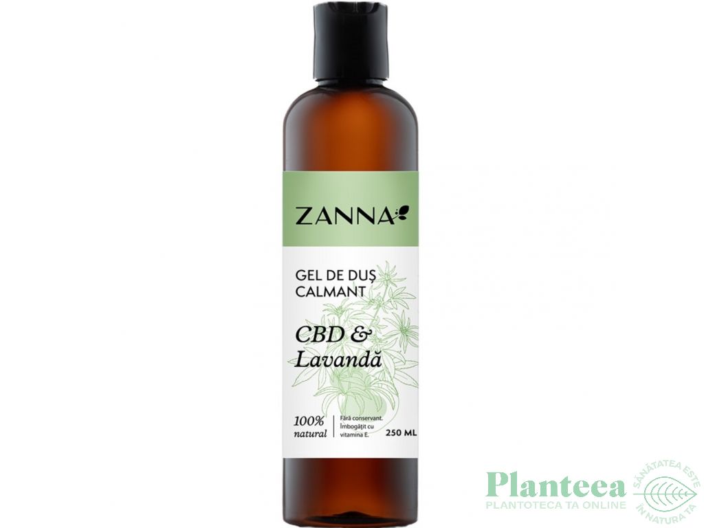 Gel dus calmant CBD lavanda 250ml - ZANNA