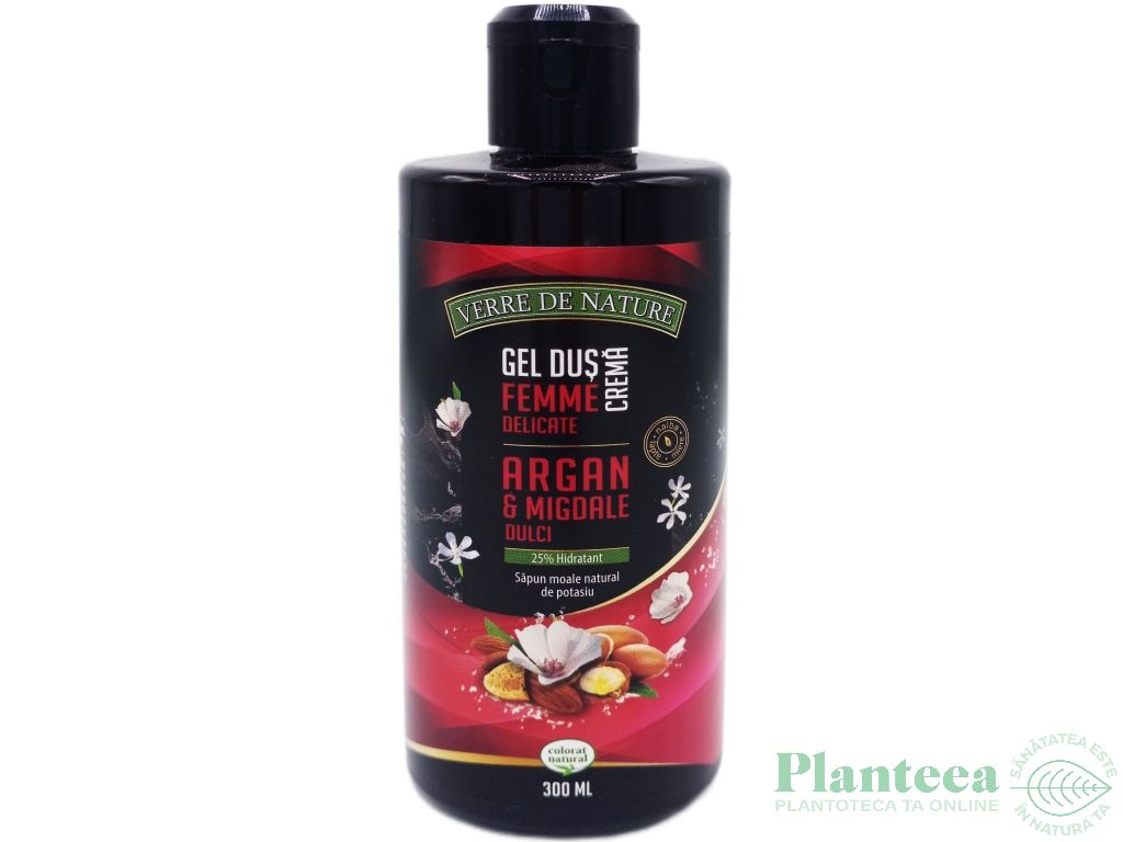Gel dus crema miere argan migdale Femme Delicate 300ml - VERRE DE NATURE