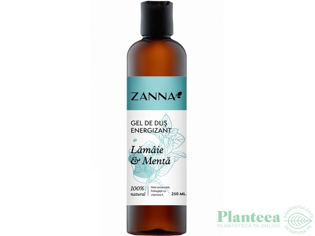 Gel dus energizant lamaie menta 250ml - ZANNA