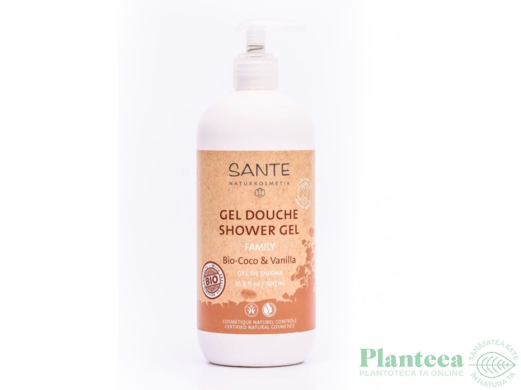 Gel dus cocos vanilie 950ml - SANTE