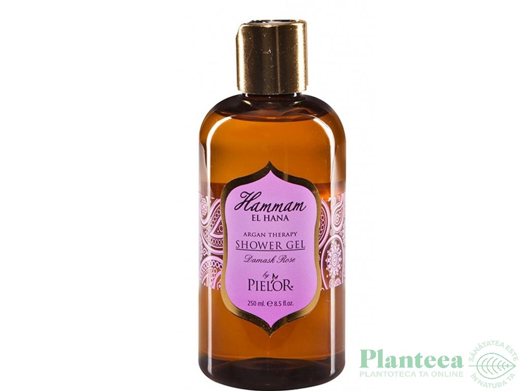 Gel dus ulei argan Damask Rose 250ml - HAMMAM EL HANA