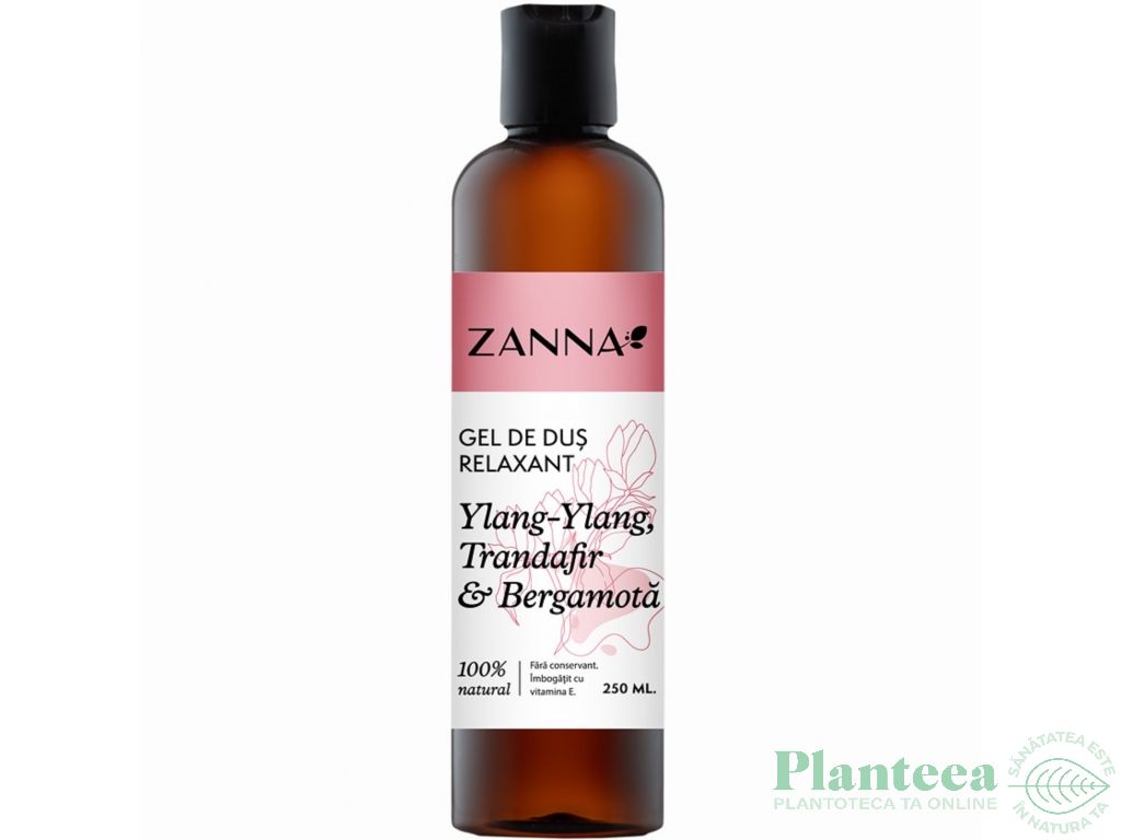 Gel dus relaxant ylang ylang bergamota 250ml - ZANNA