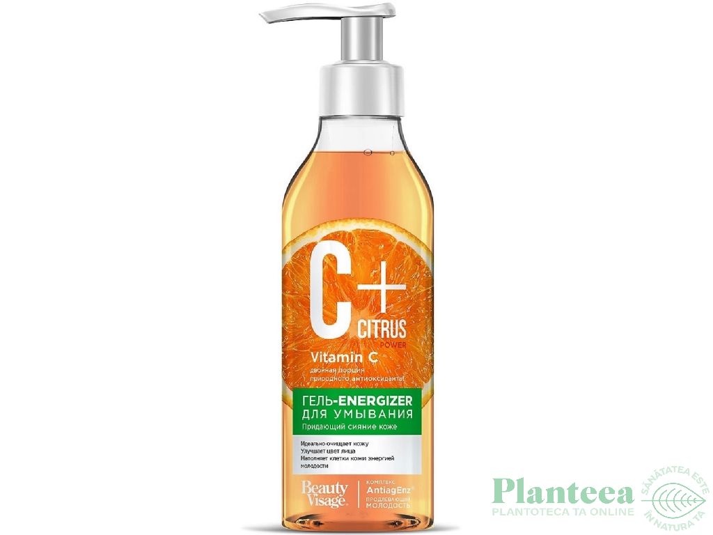 Gel curatare energizant C+Citrus AntiagEnz complex 240ml - BEAUTY VISAGE