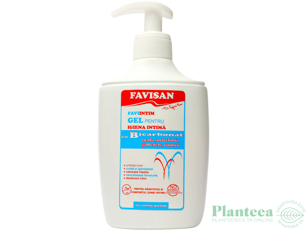 Gel igiena intima bicarbonat coada soricelului galbenele 300ml - FAVISAN