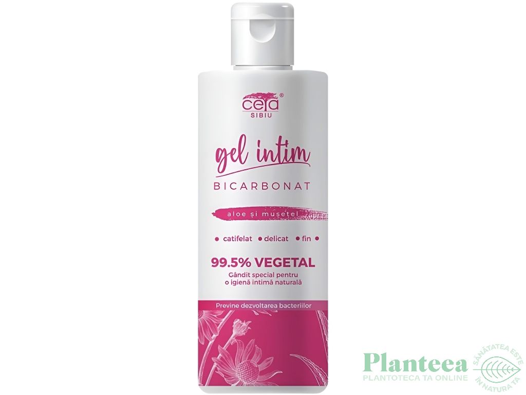 Gel igiena intima 99,5%vegetal bicarbonat aloe musetel 200ml - CETA SIBIU