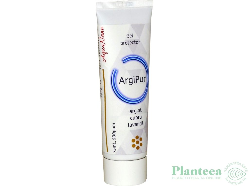 Gel antibacterian antimicotic argint cupru coloidal ArgiPur 75ml - AQUA NANO