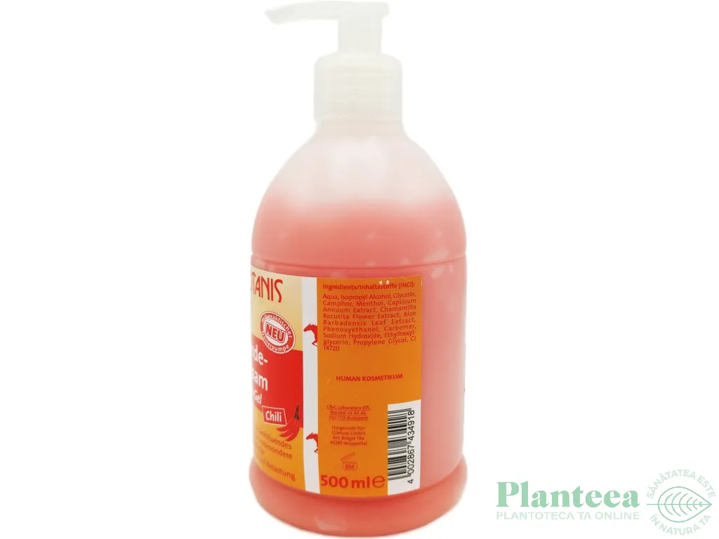 Gel puterea calului aktiv chilli pompita 500ml - BOTANIS