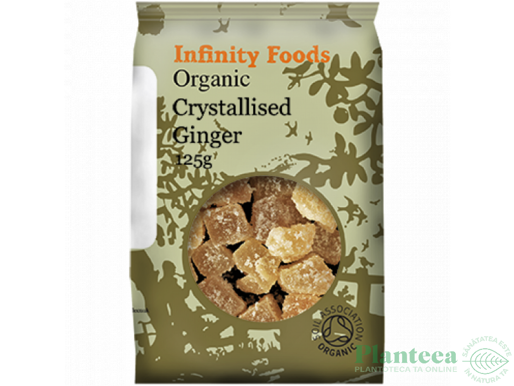 Ghimbir confiat bucati organic 125g - INFINITY FOODS