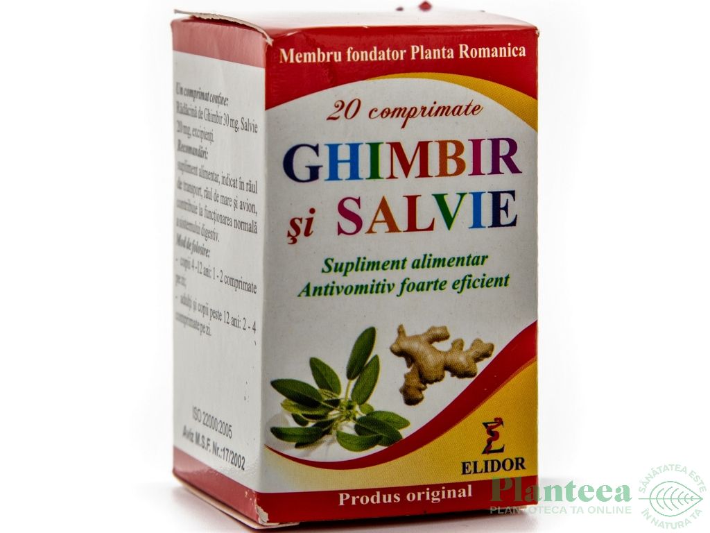 Ghimbir salvie 20cp - ELIDOR