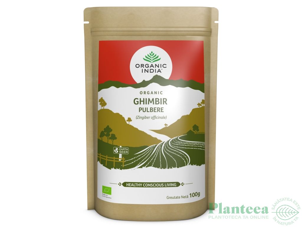 Pulbere ghimbir fara gluten 100g - ORGANIC INDIA