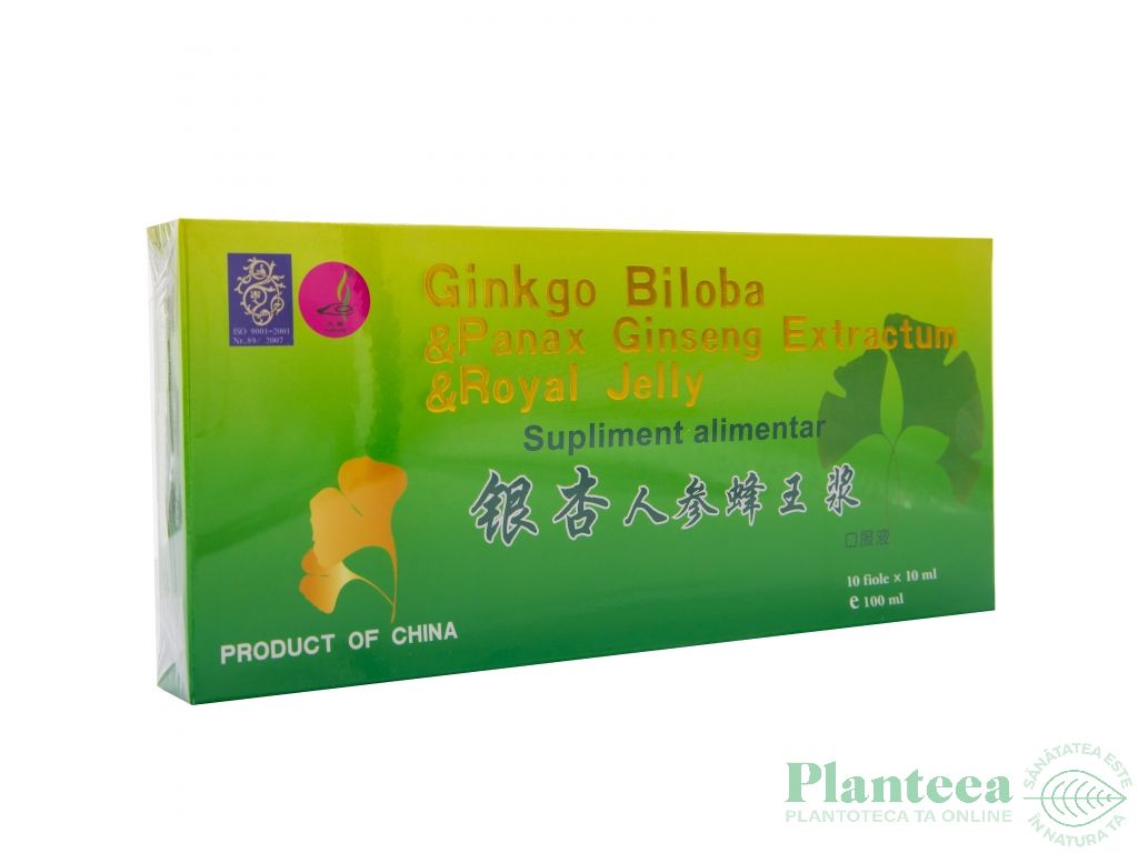 Ginkgo biloba ginseng royal jelly 10fl - NATURALIA DIET