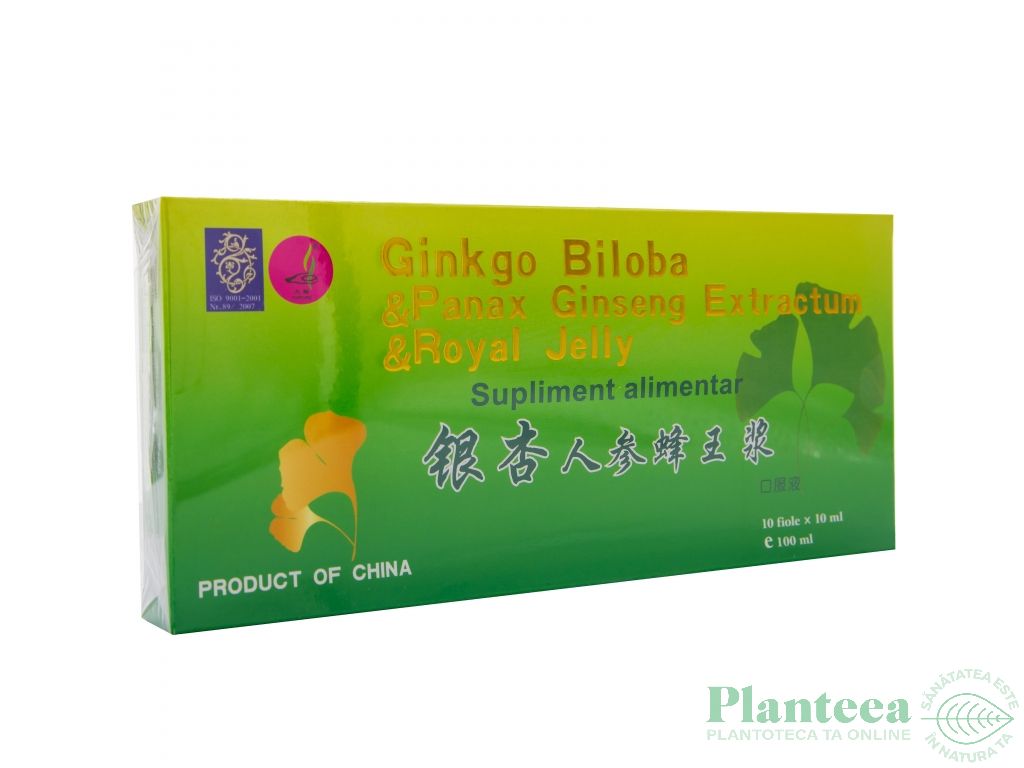 Ginkgo biloba ginseng royal jelly 10fl - NATURALIA DIET