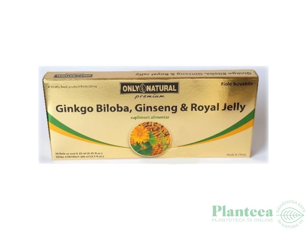 Ginkgo biloba ginseng royal jelly {3in1} 10fl - ONLY NATURAL