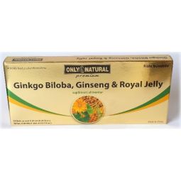 Ginkgo biloba ginseng royal jelly {3in1} 10fl - ONLY NATURAL