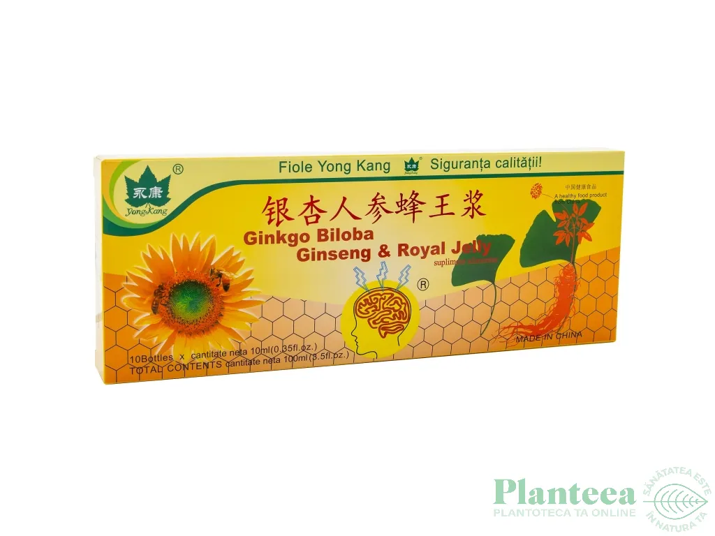 Ginkgo biloba ginseng royal jelly 10fl - YONG KANG