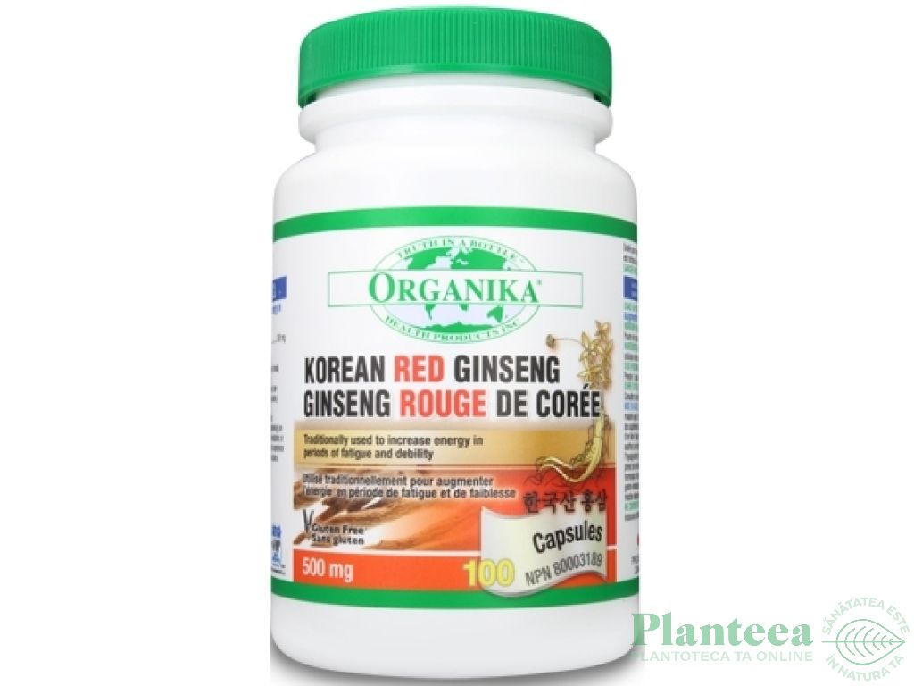 Ginseng rosu coreean 100cps - ORGANIKA HEALTH