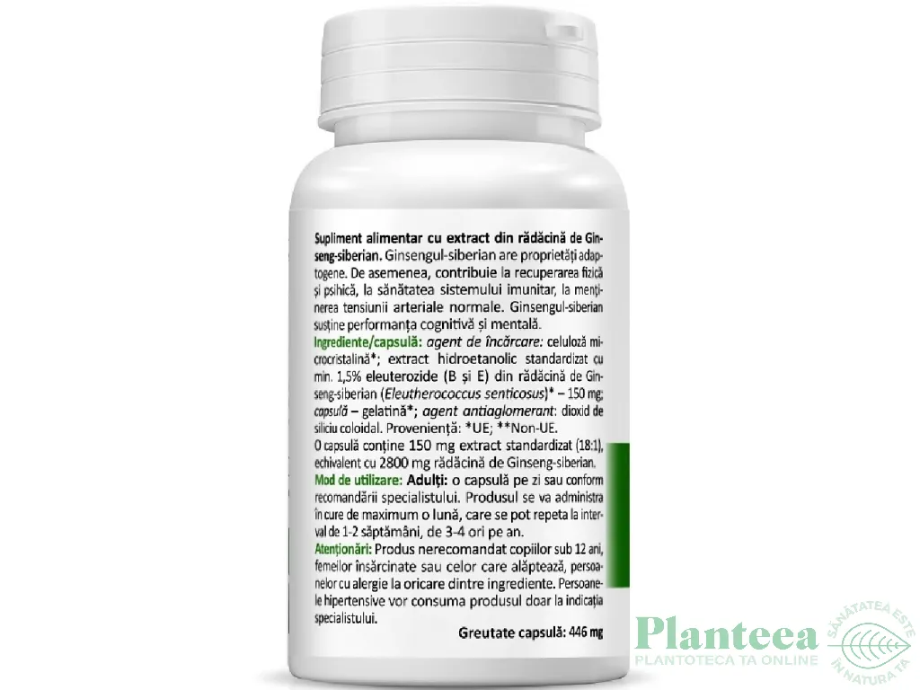 Ginseng siberian 30cps - ZENYTH