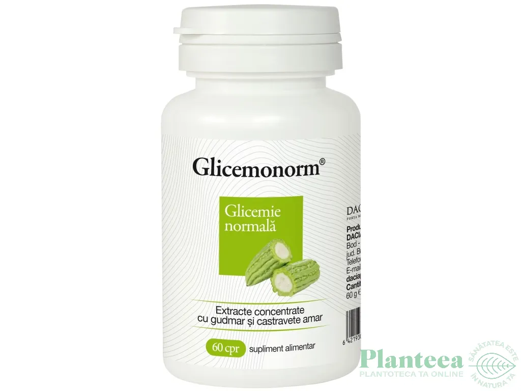 GlicemoNorm [Glicemie normala] comprimate 60cp - DACIA PLANT