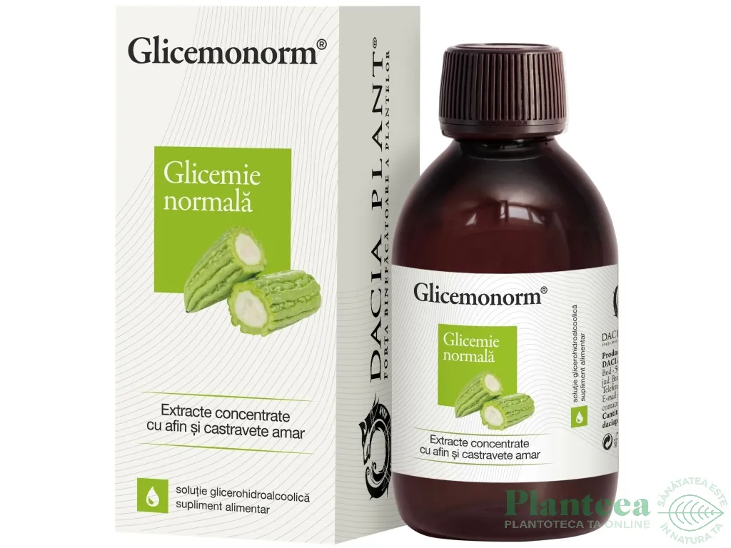 Tinctura GlicemoNorm 200ml - DACIA PLANT