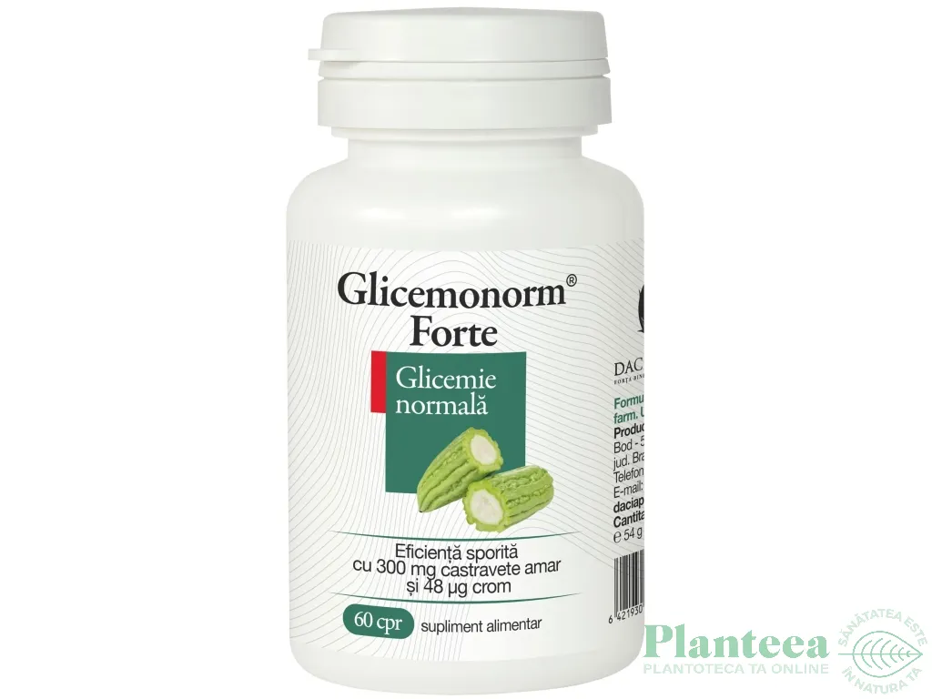 GlicemoNorm forte 60cp - DACIA PLANT