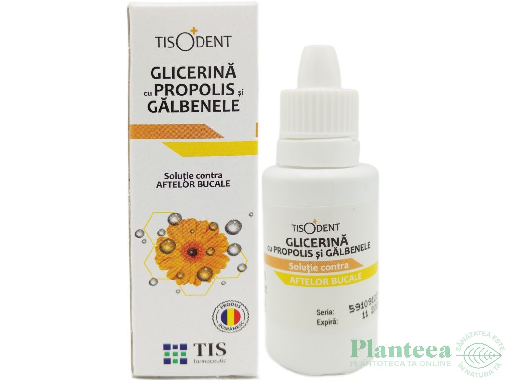 Glicerina boraxata galbenele propolis 25ml - TIS
