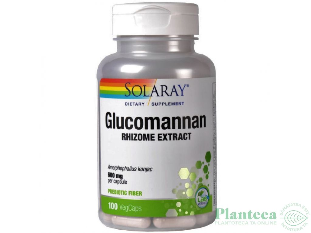 Glucomannan 600mg 100cps - SOLARAY