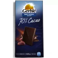 Ciocolata neagra 70%cacao Glucoregul 80g - GERBLE