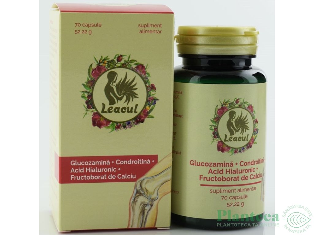 Glucozamina condroitina HA fructoborat calciu 70cps - LEACUL