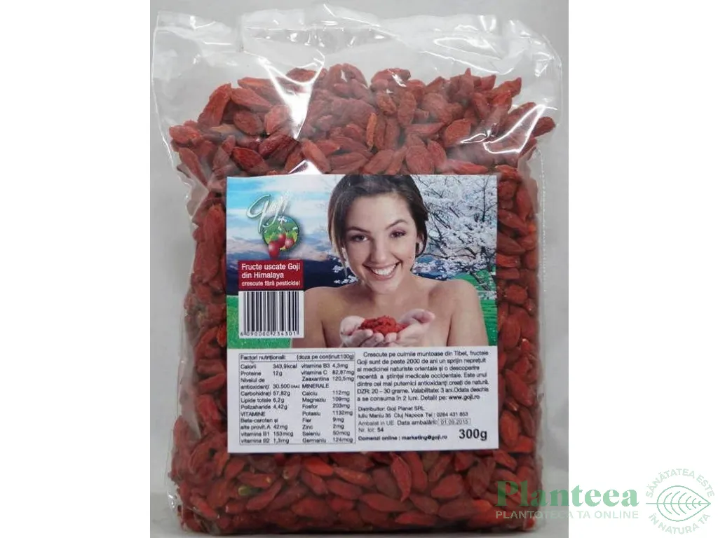 Goji uscat 300g - GOJI PLANET