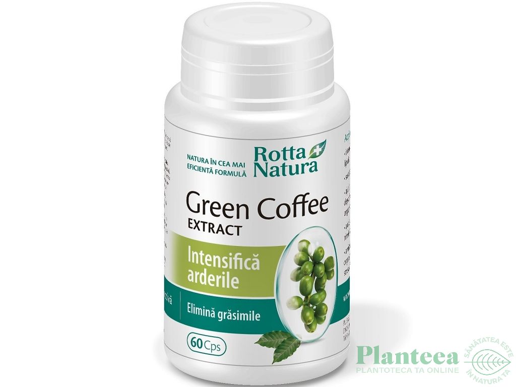 Cafea verde extract 60cps - ROTTA NATURA