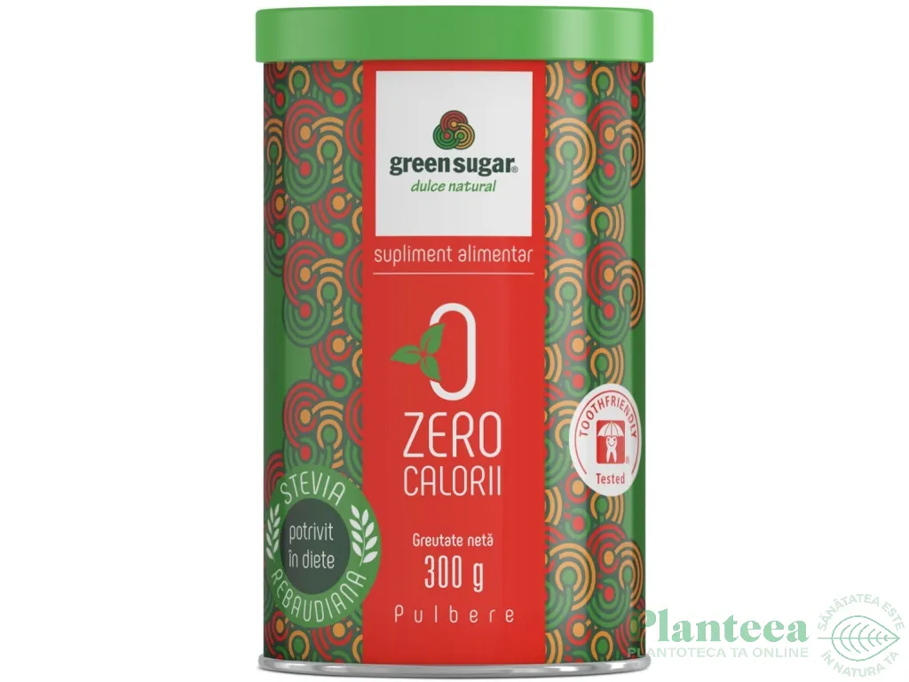 Eritritol stevie indulcitor cristalizat pulbere 300g - GREEN SUGAR