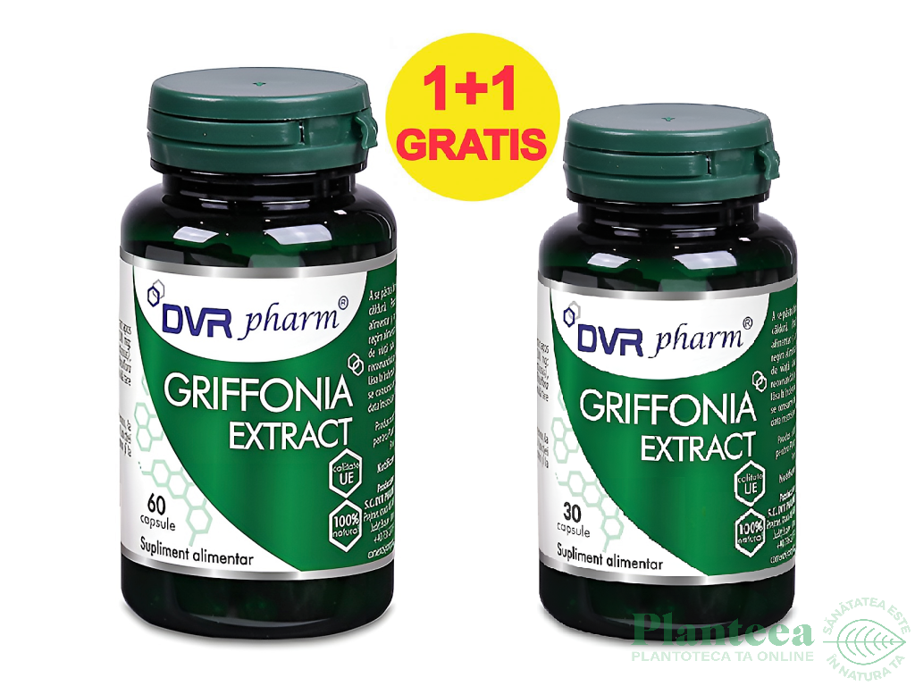 Pachet Griffonia extract 5 HTP 60+30cps - DVR PHARM