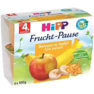 Piure mere banane bebe +4luni 4x100g - HIPP ORGANIC