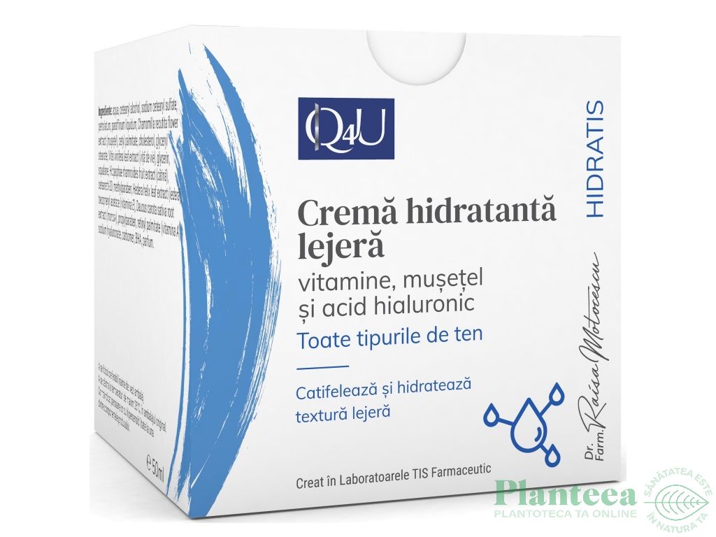 Crema hidratanta lejera musetel vitamine Q4U HidraTis 50ml - TIS