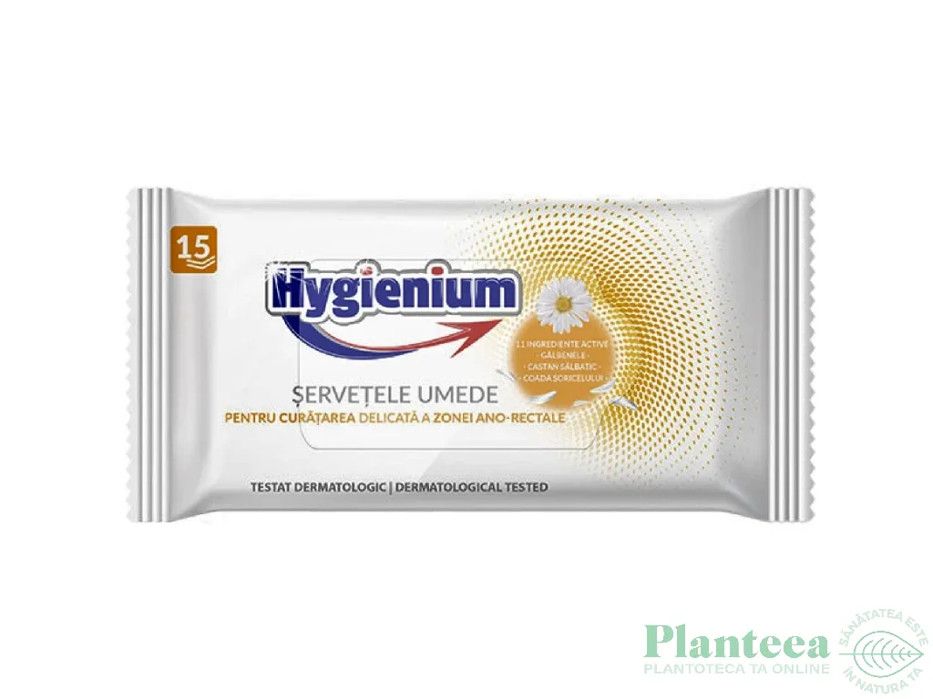 Servetele umede curatare zona ano rectala 15b - HYGIENIUM