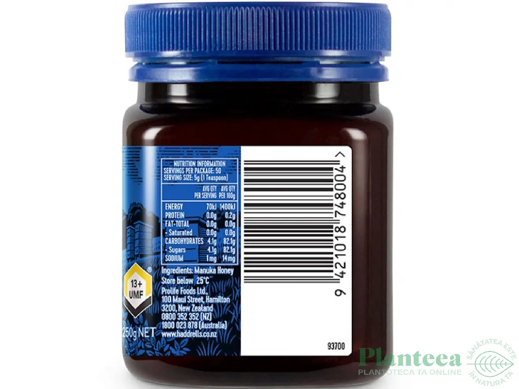 Miere manuka umf13+ [mgo400+] 250g - HADDRELL`S