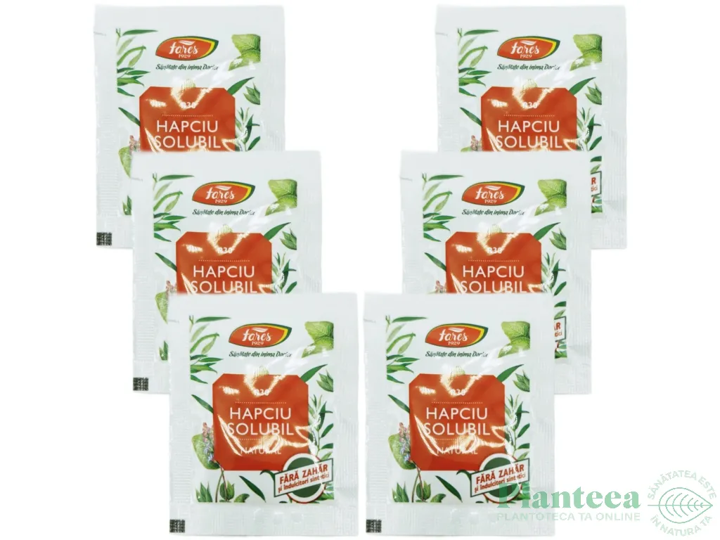Hapciu [raceala gripa] solubil natural fara zahar 6pl - FARES