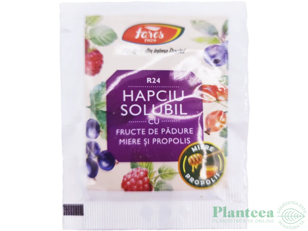 Hapciu [raceala gripa] solubil fructe padure miere propolis 1pl - FARES