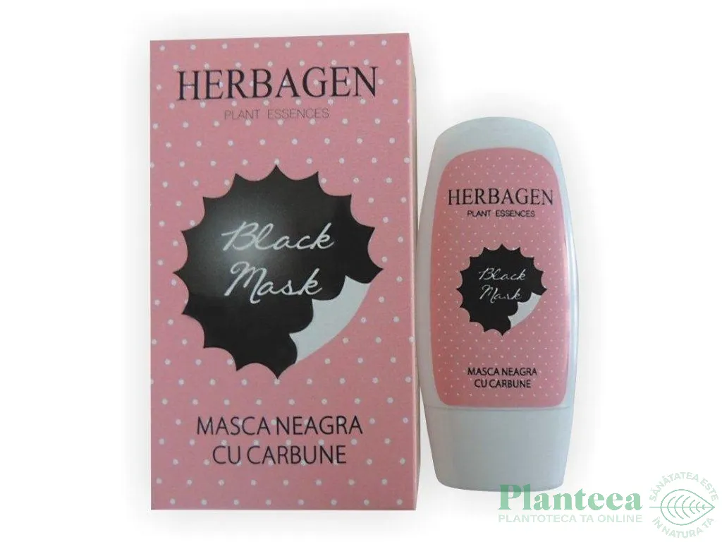Masca neagra carbune impuritati puncte negre 50g - HERBAGEN