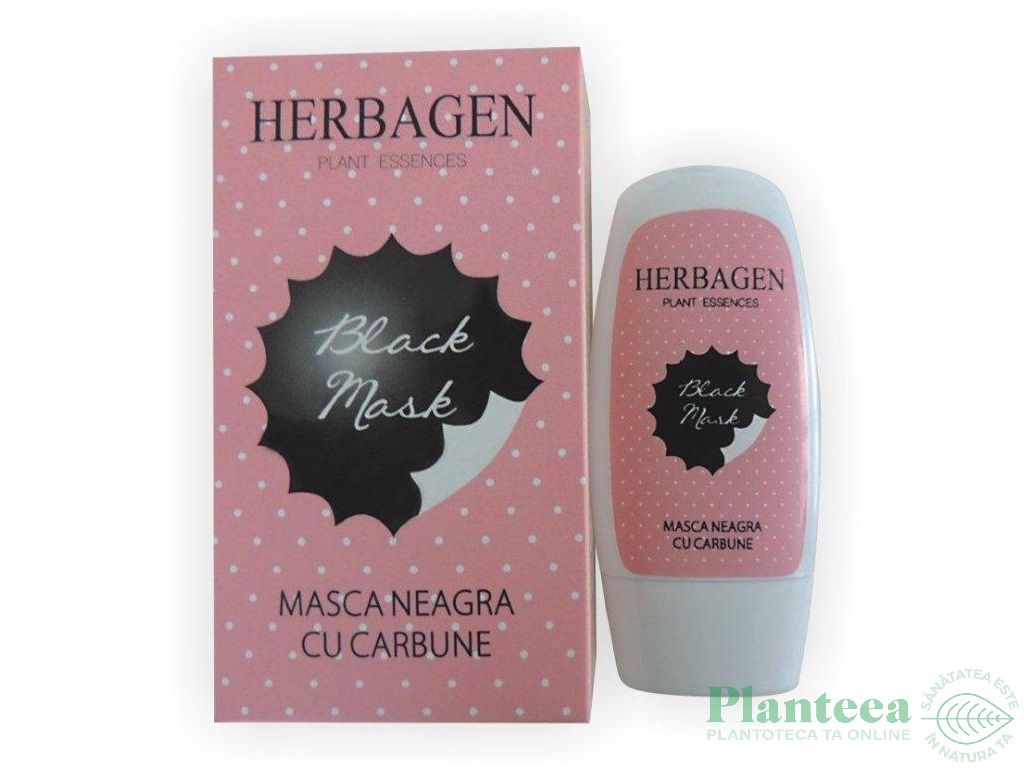 Masca neagra carbune impuritati puncte negre 50g - HERBAGEN