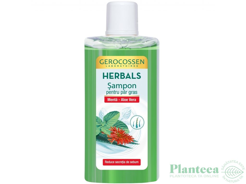 Sampon par gras menta aloe vera Herbals 300ml - GEROCOSSEN