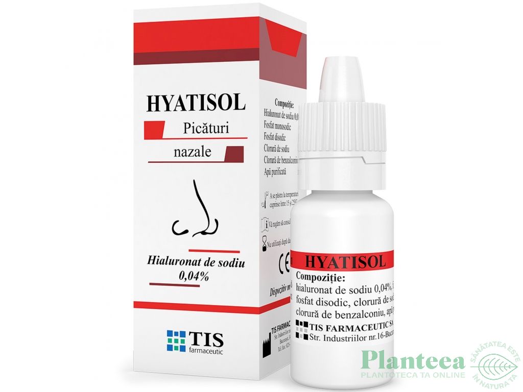 Picaturi nazale Hyatisol 10ml - TIS